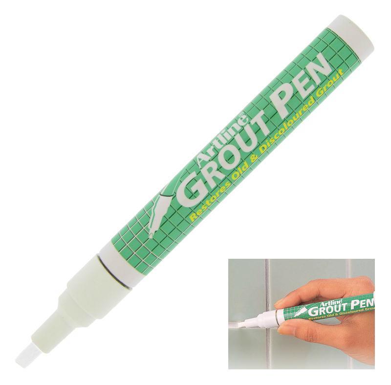 Märkpenna/Kakelpenna Artline EK-419 Grout Pen (för gammal & missfärgad puts), Grå