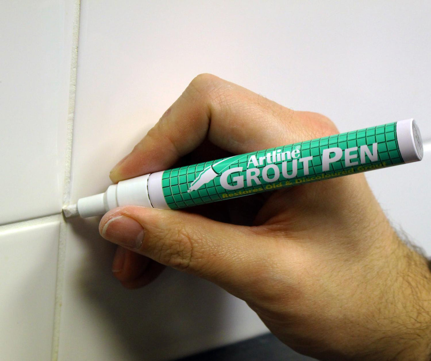 Märkpenna/Kakelpenna Artline EK-419 Grout Pen (för gammal & missfärgad puts), Vit