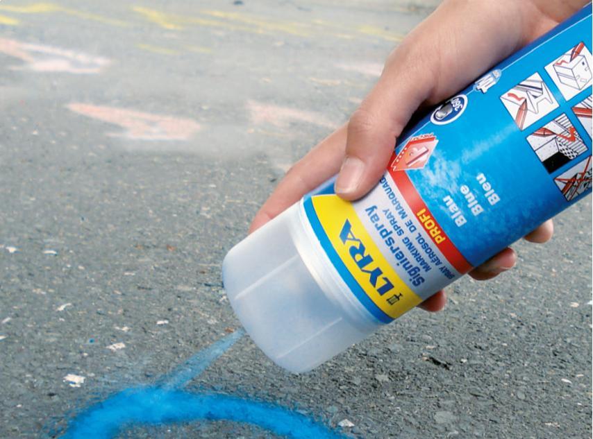 Märkspray/Signalspray/Sprayfärg Lyra Profi 4180, 500ml, Neongul/Lysgul (Fluorescerande Gul)