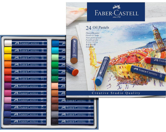 Oljepastellkritor Faber-Castell Creative Studio, 24 färger/fp