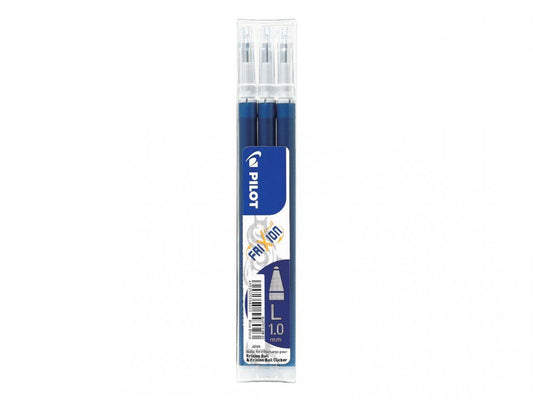 Patron/Refill BLS-FR10-BB-S3 Bred (L) 1,0mm till Pilot Frixion Ball, BlåSvart 3/fp