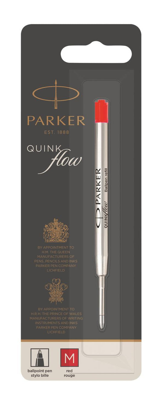 REFILL Patron Parker kulspetspatron QuinkFlow Medium Röd 1/fp