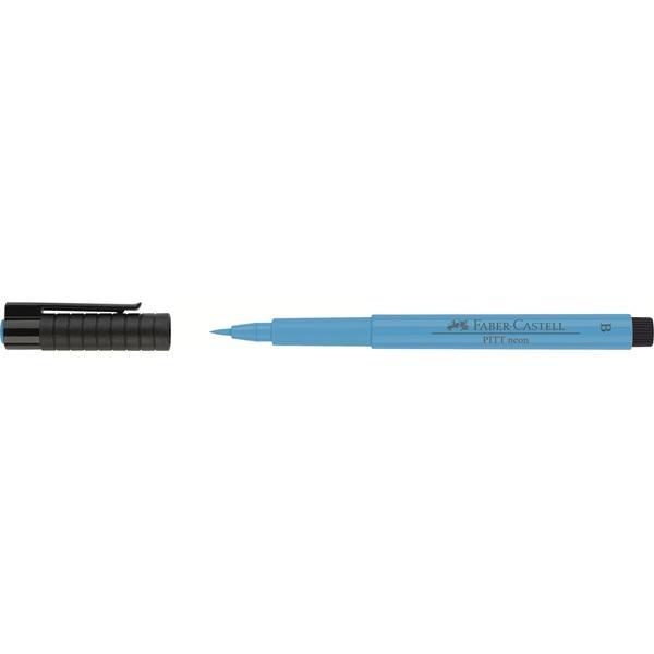 Penselpenna Faber-Castell PITT Neon artist pen brush Blå