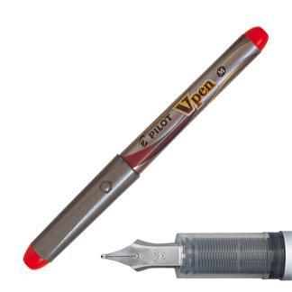 Pilot V-pen Silver Reservoarpenna (engångspenna) Röd (M) 1/fp
