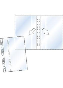 Plastficka Tidskrifts (dubbel), omslagsficka, A4 dubbelvikt 25/fp