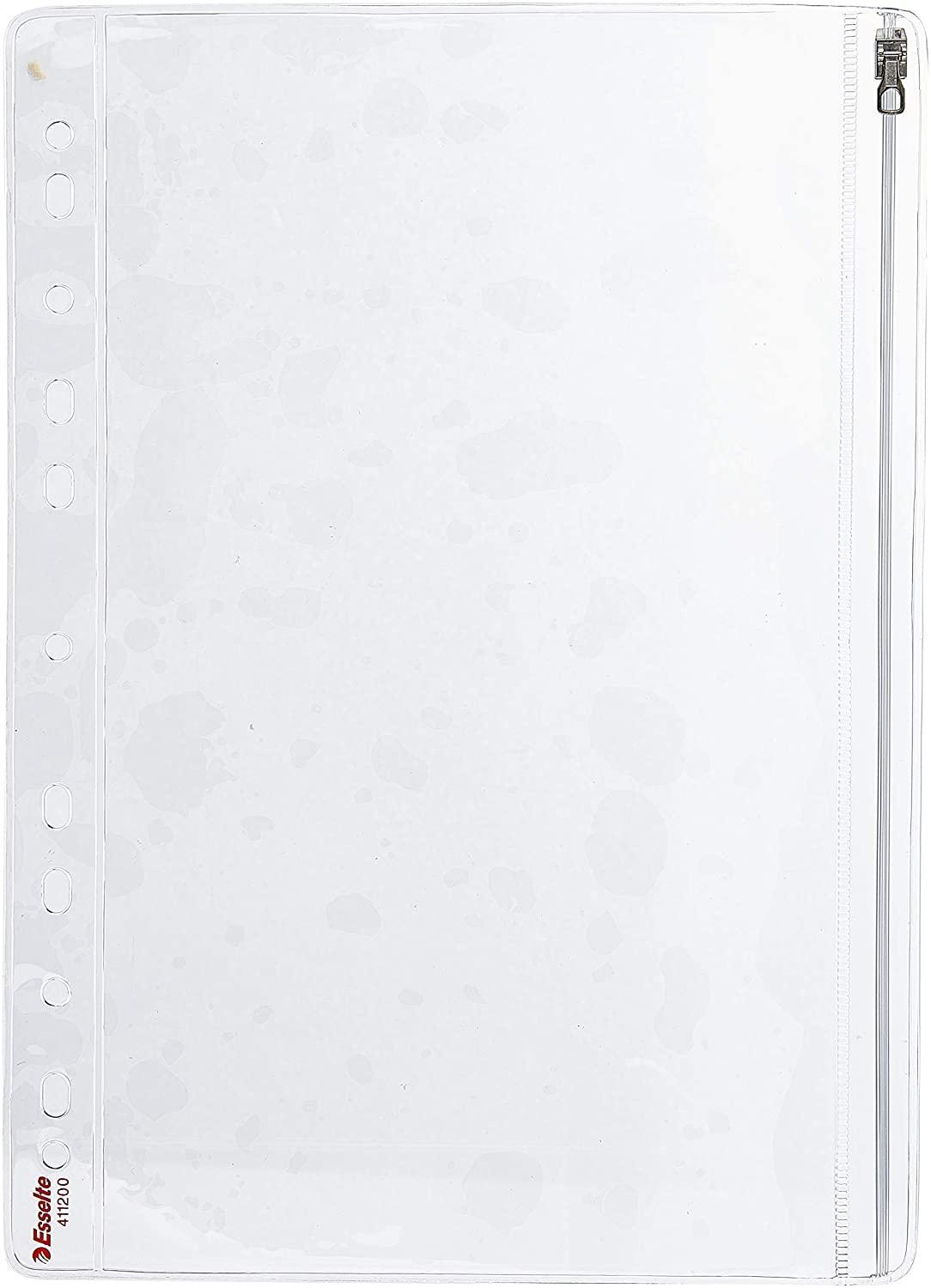 Plastfickor/Plastficka med blixtlås, blixtlåsficka, Esselte (411200), A4 (210x297mm) 5/fp