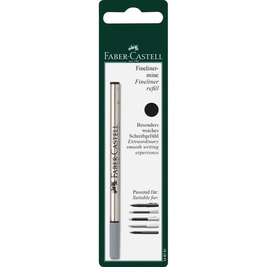 REFILL Patron Faber-Castell Fineliner rollerball pen refill, Svart