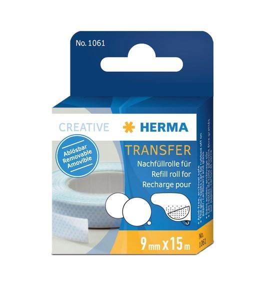 REFILL: Reservrulle Herma 1061 till dispenser HERMAfix transfer Avtagbar, 9mm x 15m