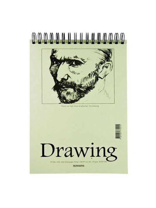 Ritblock/Teckningsblock spiral A4 135g, 40 blad 1/fp