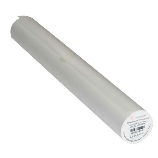 Ritpapper transparent, Tracingpapper, på rulle Hahnemühle 24/25g, 33cm x 100m