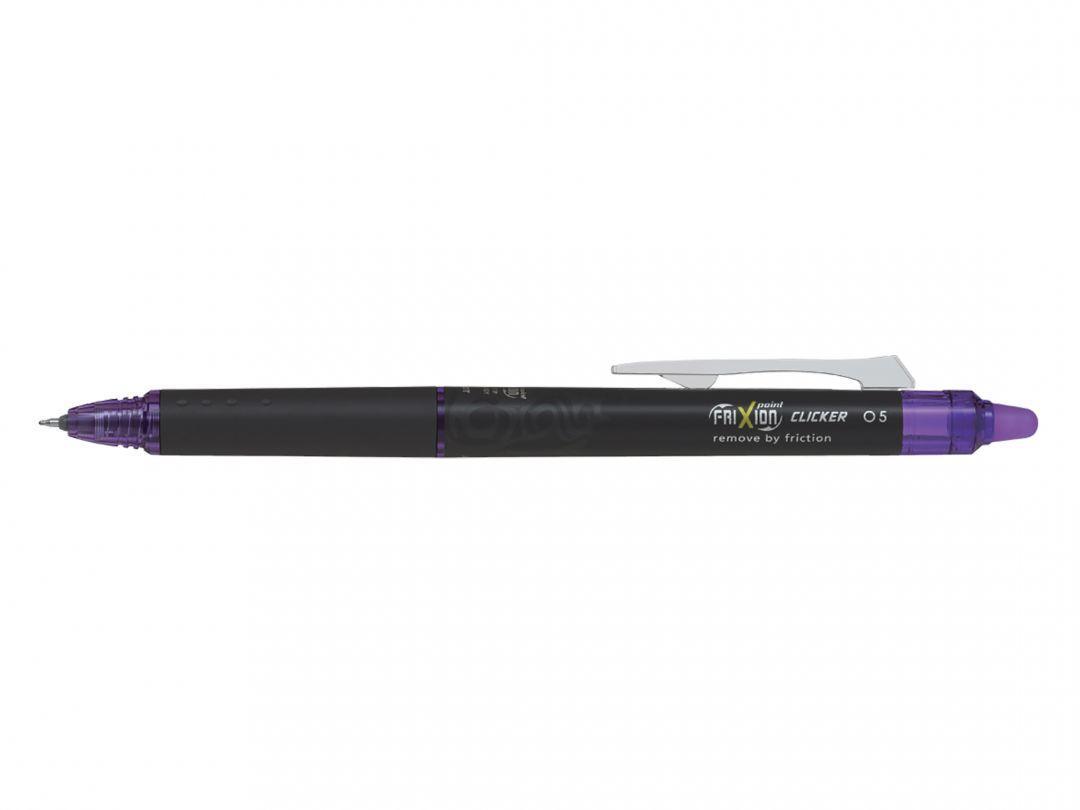 Rollerballpenna Pilot Frixion POINT Clicker BLRT-FRP5, 0,5mm (Synergy Tip), raderbart bläck, Violett