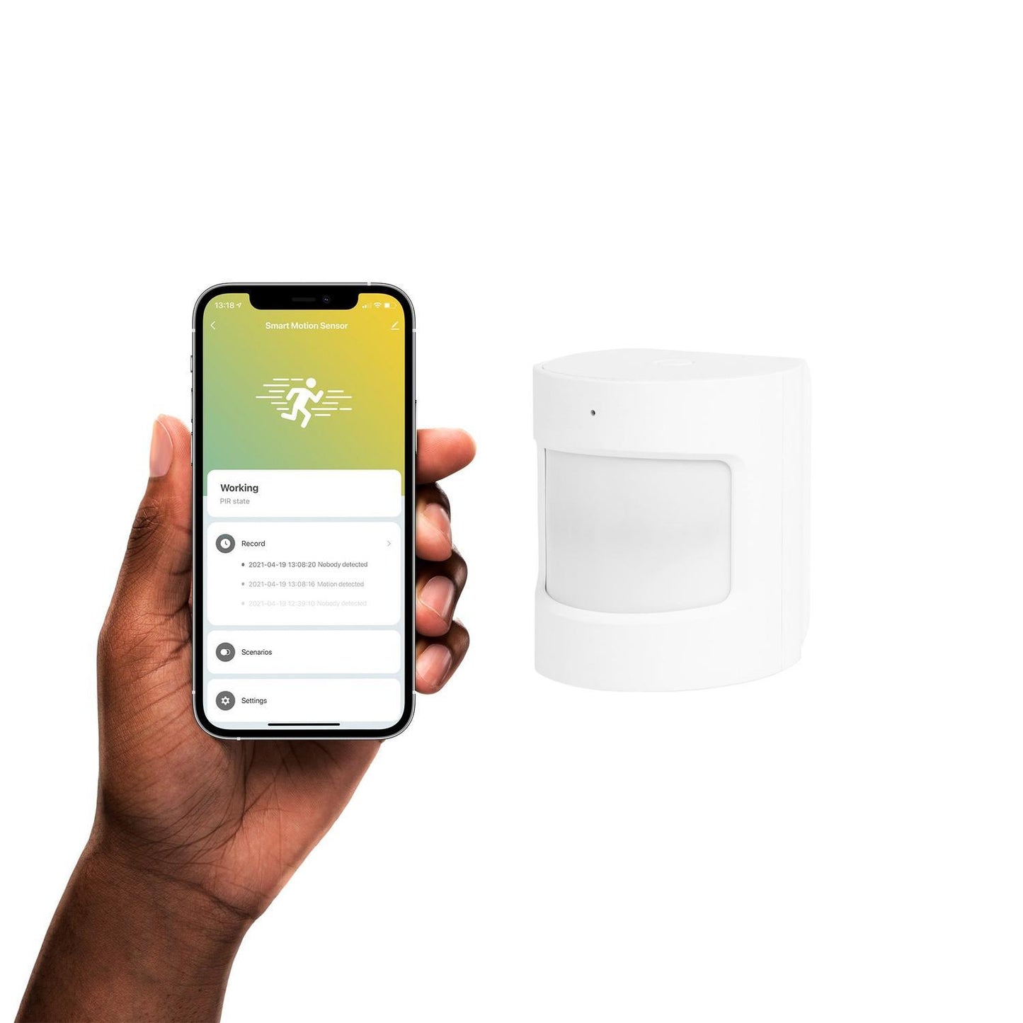 Rörelsesensor/Rörelsedetektor, Bluetooth, PIR, Hombli Smart Motion sensor, Vit
