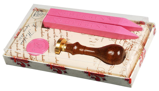 Sigillset J.Herbin Marie-Antoinette, 1 st sigillstämpel + 2 st sigillack, Rosa