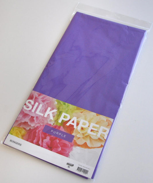 Silkespapper 50x70cm, Lila, 10 ark/fp