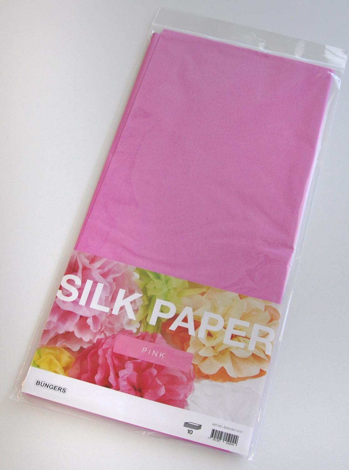 Silkespapper 50x70cm (Mörkblå-Gul-Rosa) 3 färger x 10 ark/fp (totalt 30 ark)