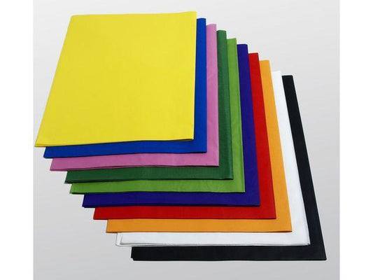 Silkespapper 50x75cm, 25 ark x 10 färger/fp, 25 ark av varje färg (250 ark)