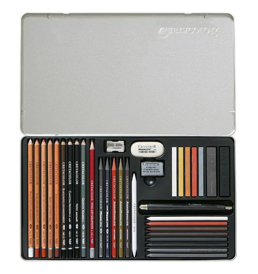 Skisset/Blyertspennset Cretacolor Ultimo Drawing Set