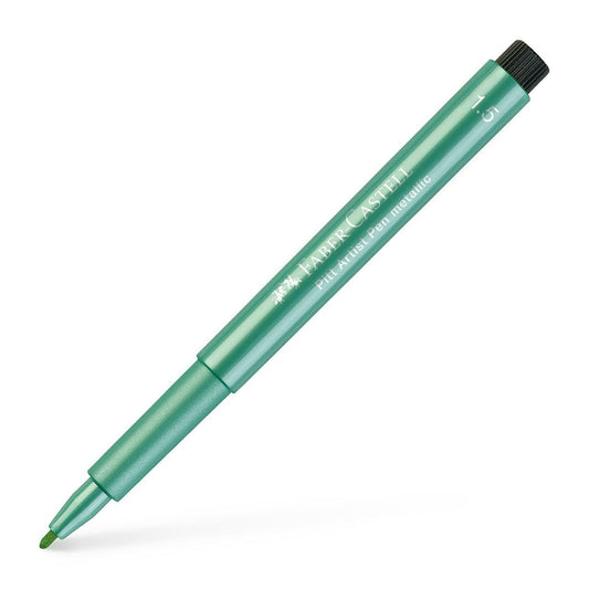 Skiss- & ritpenna Faber-Castell PITT Artist Pen Metallic Green/Grön (294) 1/fp