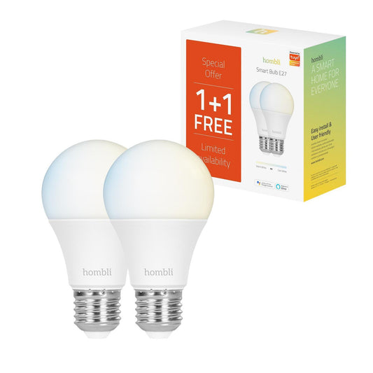 Smart lampa, WiFi, Hombli Smart Bulb E27, LED, CCT, 9W, Dimbar 2/fp