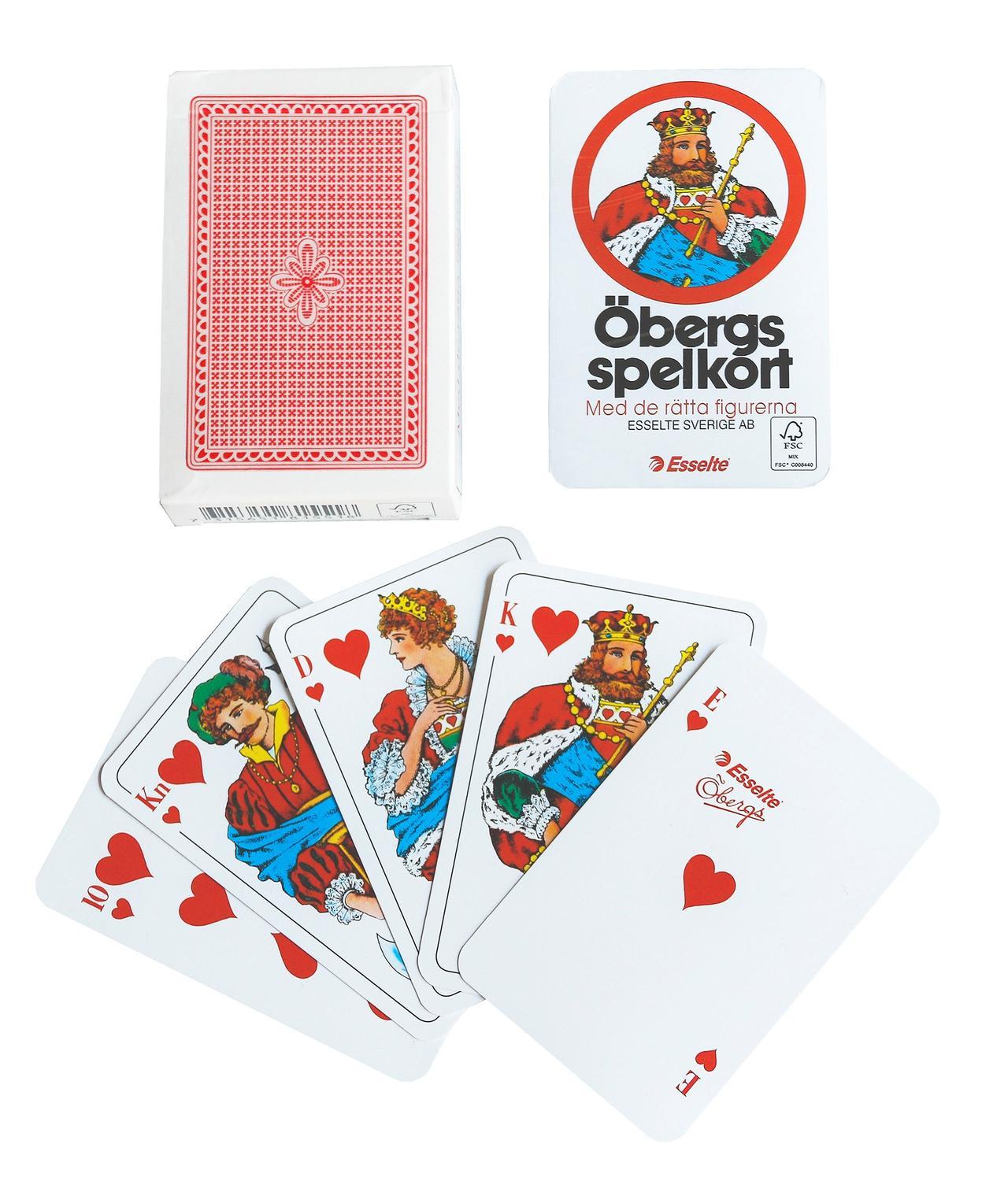 Spelkort / Kortlek Öbergs Poker-lek Röd