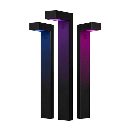 Startkit: Smart utomhusbelysning, WiFi, Hombli Outdoor Pathway Light Starter Kit, RGB & CCT, (3 lampor), Svart