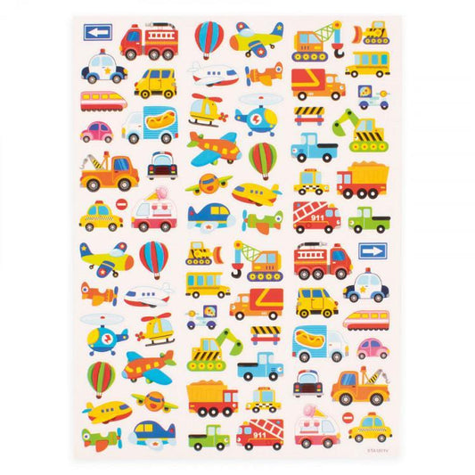 Stickers/Klistermärken Fordon, 1 ark/fp (72 etiketter)