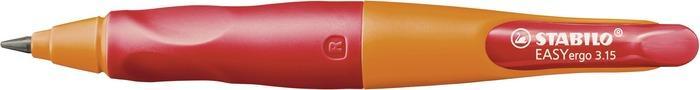 Stiftpenna Stabilo EASYergo 3,15mm Högerhänta + Pennvässare, Röd/Orange