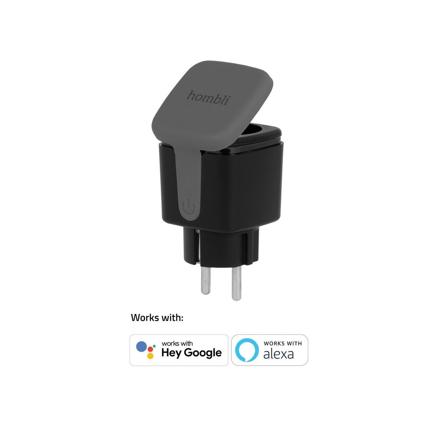 Strömbrytare, utomhusbruk, WiFi, Hombli Smart Outdoor Socket WiFi Plug (EU), 16A, Svart (med energimätning)