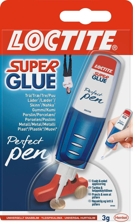 Superlim/Snabblim, universallim, limpenna, Loctite Super Glue Creative Perfect Pen, 3 gram
