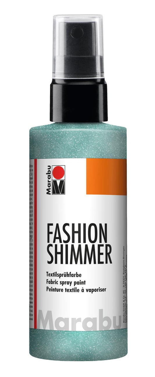 Textilsprayfärg: Textilfärg, sprayflaska Marabu Fashion Shimmer Spray, 100ml, Shimmer-Aquamarine (599)