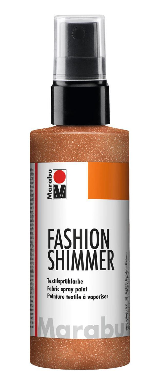 Textilsprayfärg: Textilfärg, sprayflaska Marabu Fashion Shimmer Spray, 100ml, Shimmer-Copper, koppar (585)