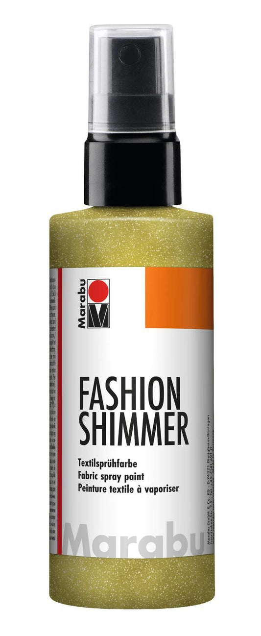 Textilsprayfärg: Textilfärg, sprayflaska Marabu Fashion Shimmer Spray, 100ml, Shimmer-Lemon, citrongul (520)