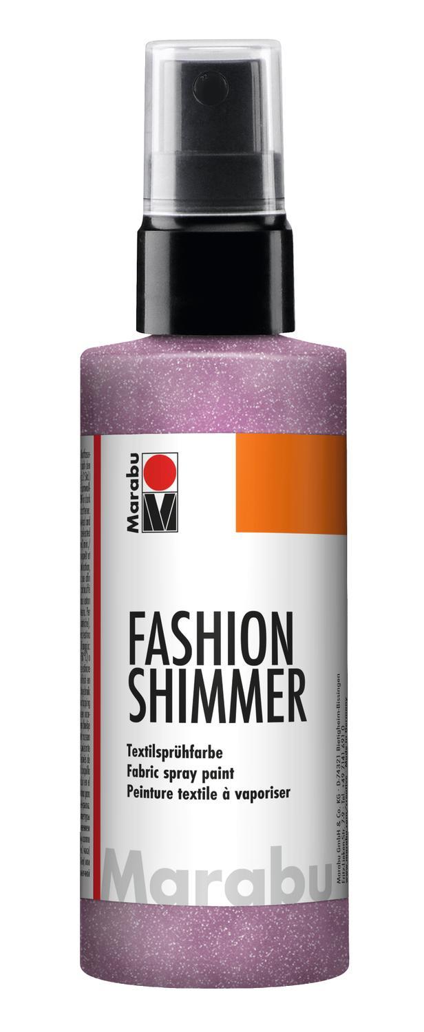 Textilsprayfärg: Textilfärg, sprayflaska Marabu Fashion Shimmer Spray, 100ml, Shimmer-Rose Pink, rosa (534)