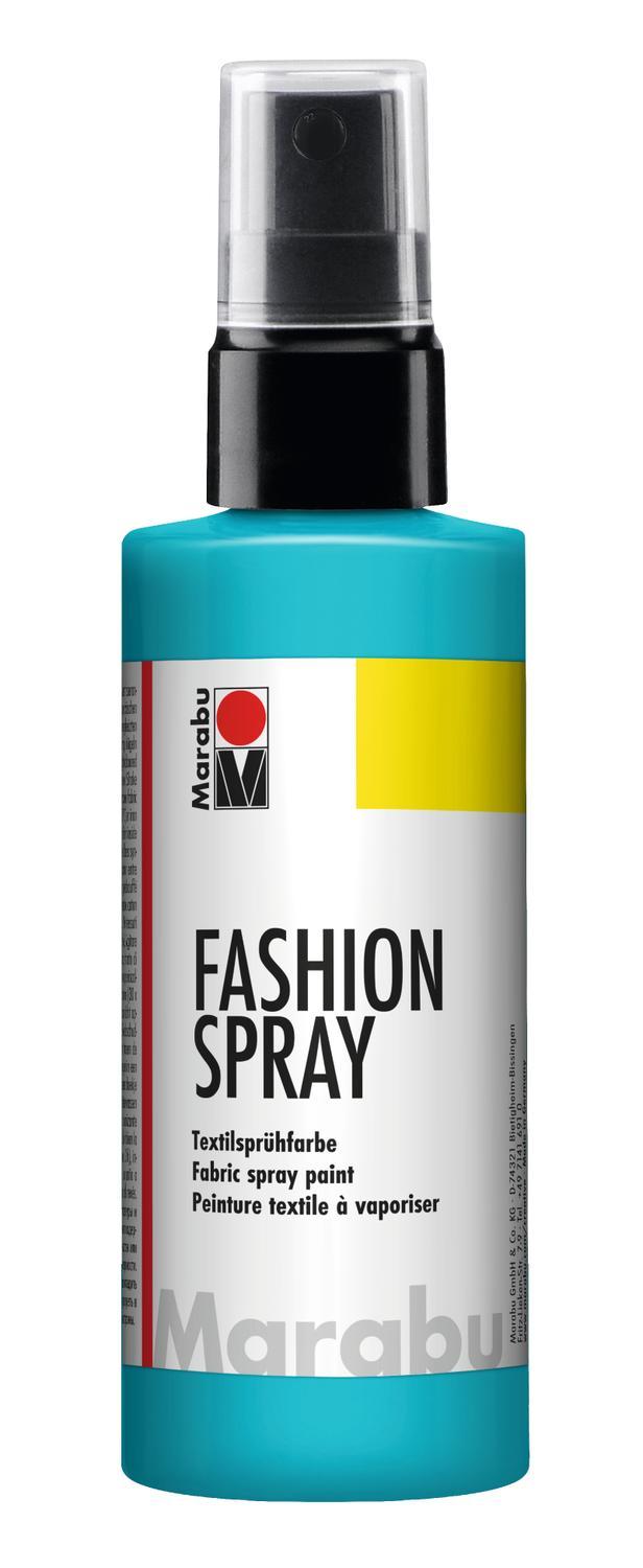 Textilsprayfärg: Textilfärg, sprayflaska Marabu Fashion Spray, 100ml, Caribbean, ljusblå (091)