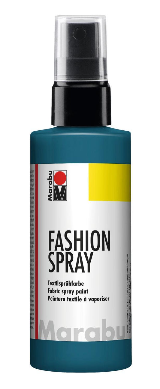 Textilsprayfärg: Textilfärg, sprayflaska Marabu Fashion Spray, 100ml, Petrol (092)