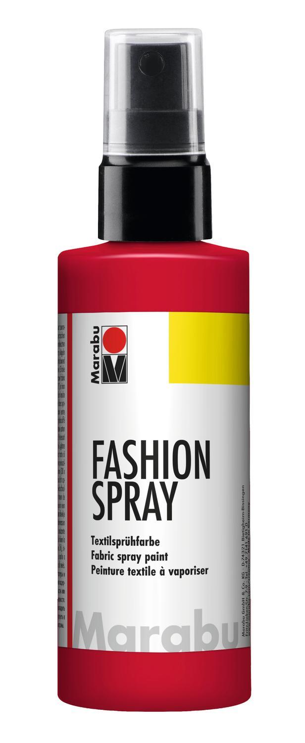 Textilsprayfärg: Textilfärg, sprayflaska Marabu Fashion Spray, 100ml, Röd/Red (232)