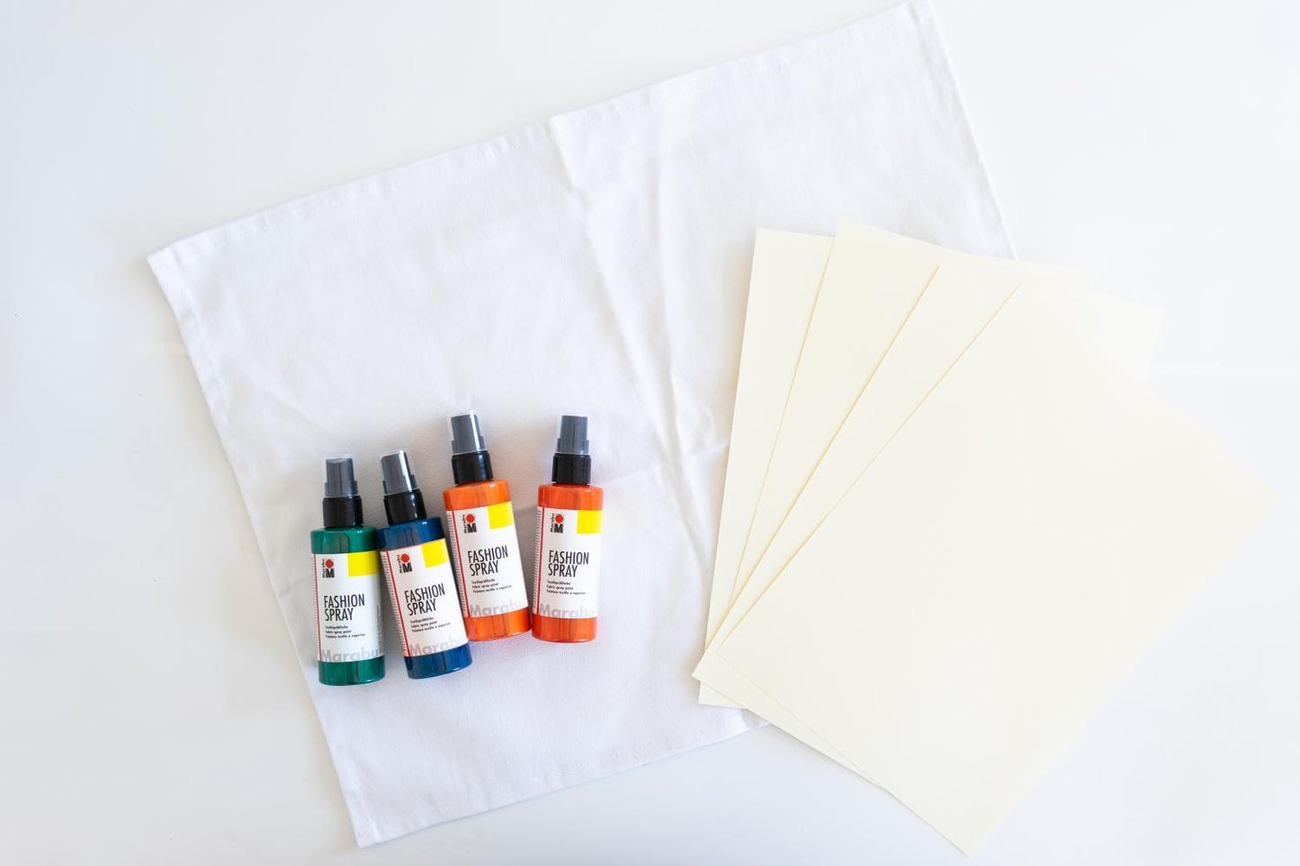 Textilsprayfärg-set: Textilfärg, sprayflaska Marabu Fashion Spray Set "Shibori", 3 x 100ml + 1 x 25ml/fp