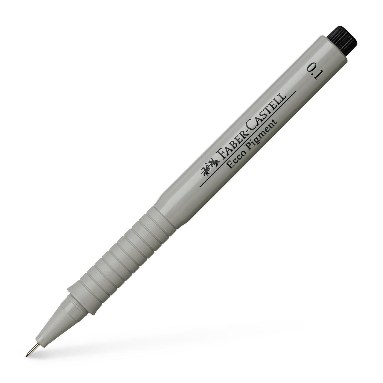Tuschritpennor ECCO-PIGMENT Faber-Castell, Svart, 8 pennor/fp