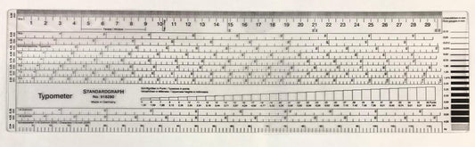 Typografisk Typometer Standardgraph 918280, 4-36 punkter, 30cm