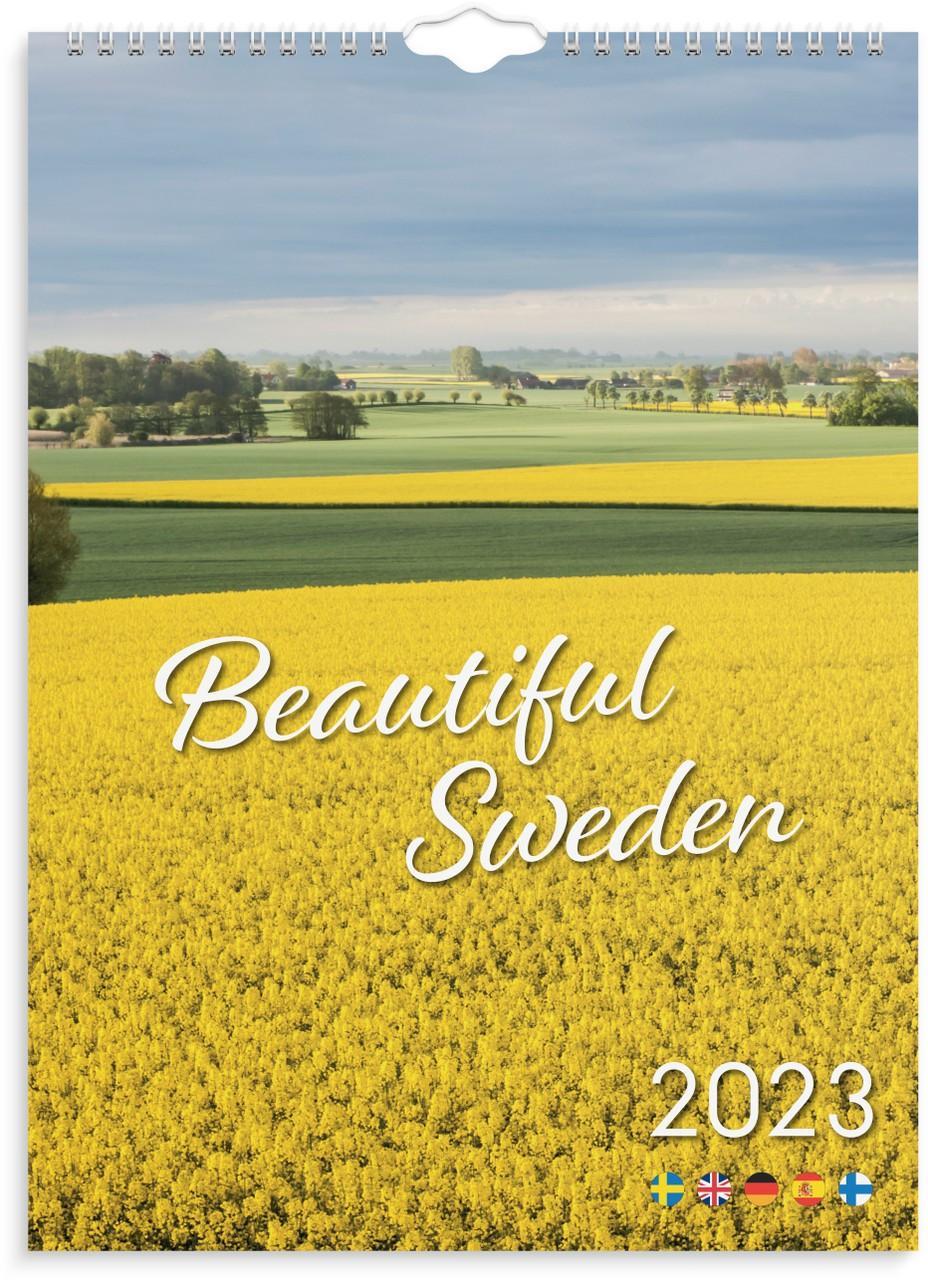 Väggkalender Burde 1725 Beautiful Sweden, 340x455mm (femspråkig)