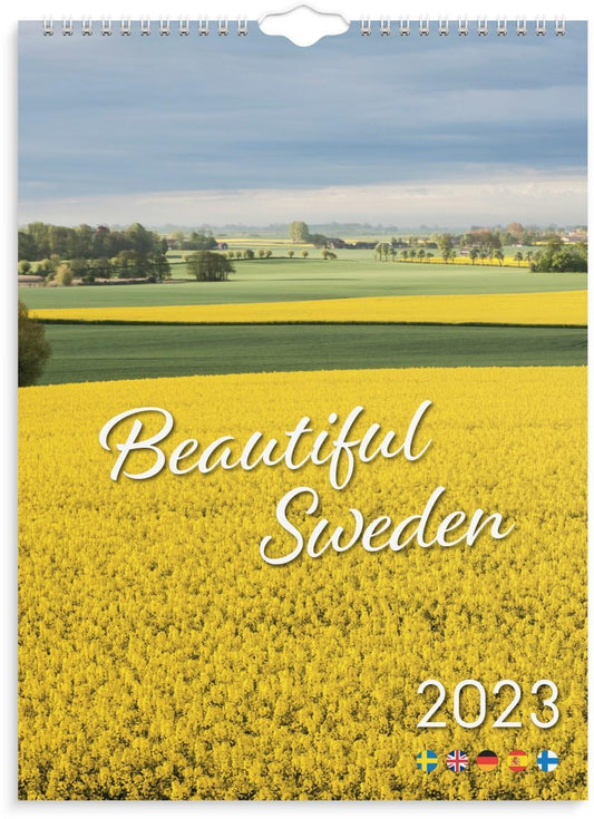 Väggkalender Burde 1725 Beautiful Sweden, 340x455mm (femspråkig)