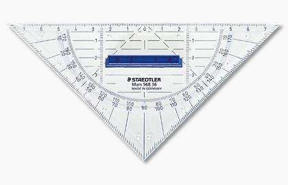 Vinkel / Geometrivinkel Staedtler Mars 568 36, 16cm med handtag