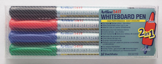Whiteboardpenna Artline EK-541T Dubbelspets (0,4mm och 1,0mm), 4 färger