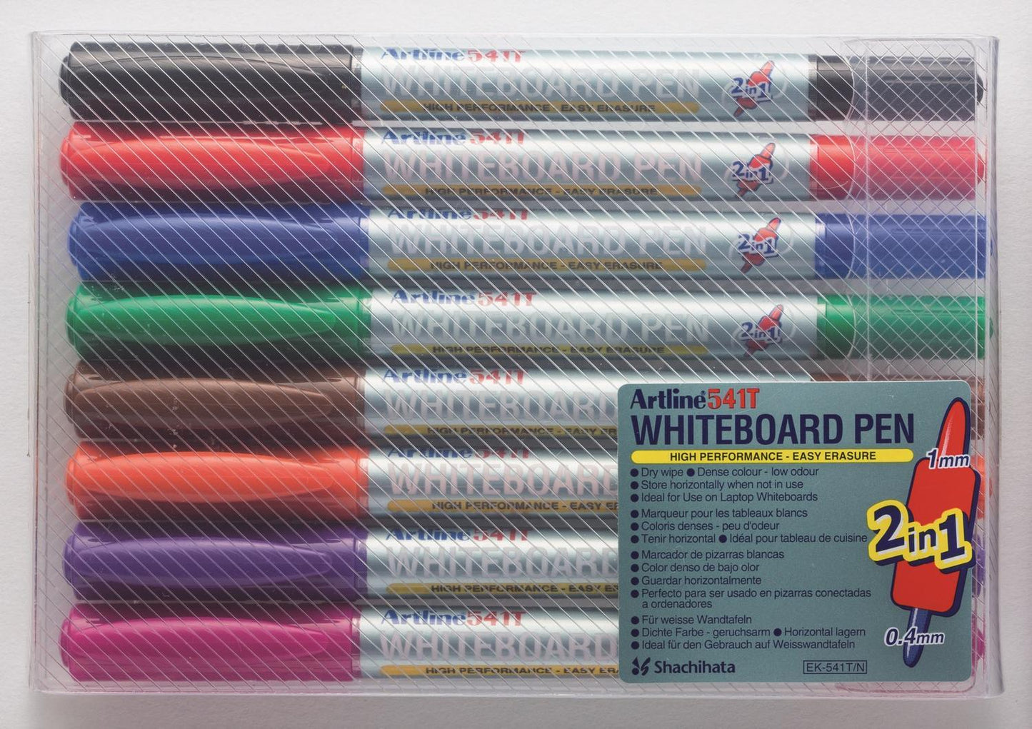 Whiteboardpenna Artline EK-541T Dubbelspets (0,4mm och 1,0mm), 8 färger